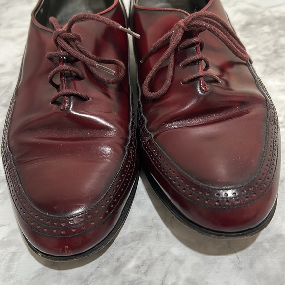 BRUNO MAGLI STEWARD MENS DRESS SHOES LEATHER MADE IN ITALY BURGUNDY Sz 9 - Picture 8 of 11
